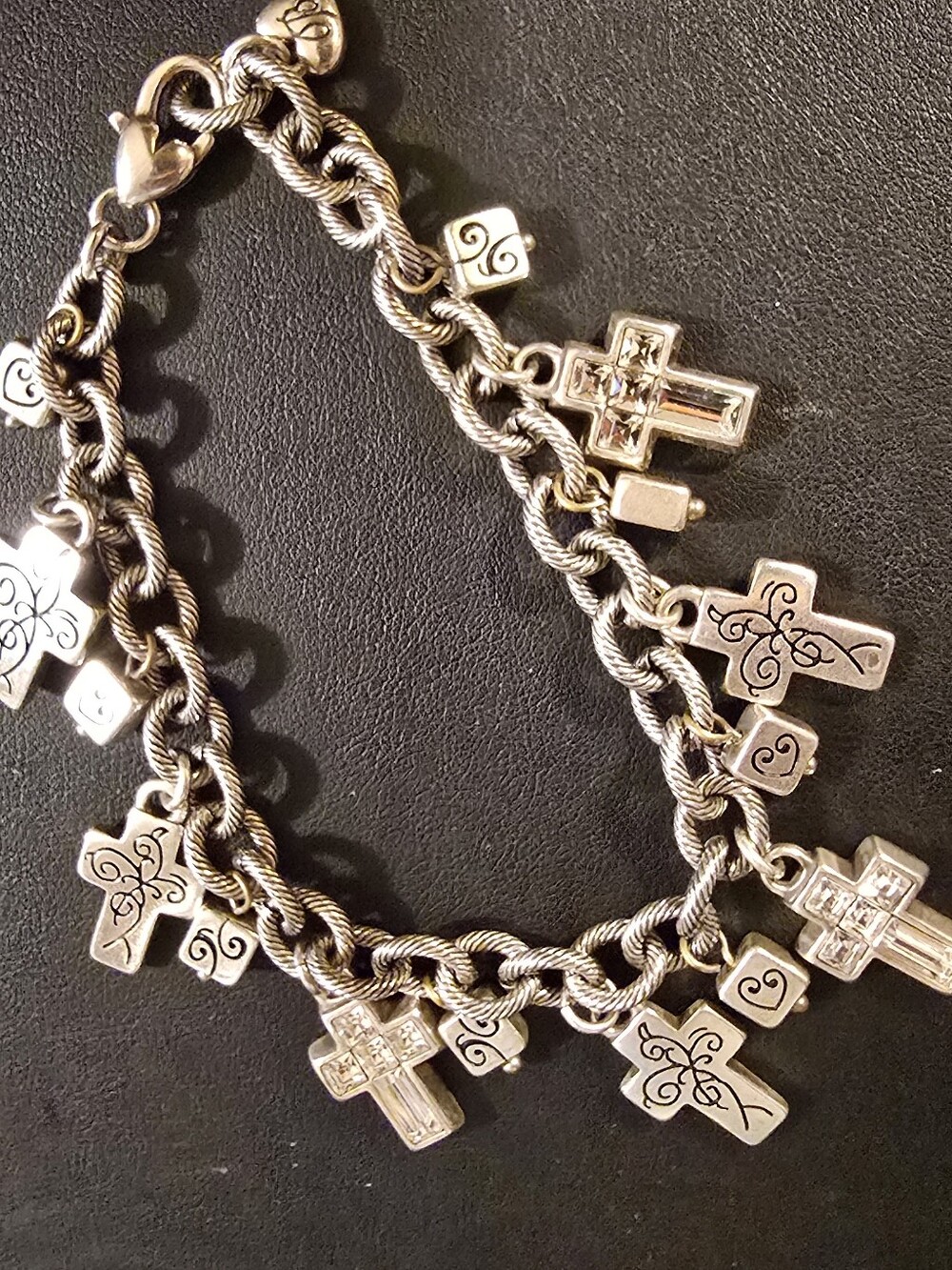 Brighton Eternity Cross Charm Bracelet.